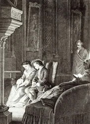 En kväll i Combourg, illustration ur "Les Memoires d